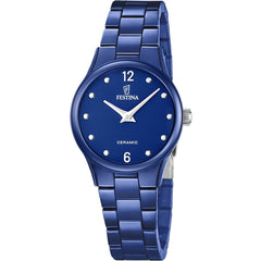 Montre femme Festina Ceramic F20751/5 à cadran bleu en céramique bleue – Design minimaliste et élégant Femme FESTINA 