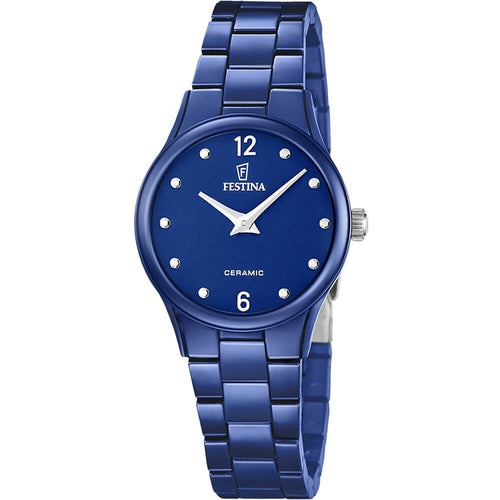 Montre femme Festina Ceramic F20751/5 à cadran bleu en céramique bleue – Design minimaliste et élégant Femme FESTINA 