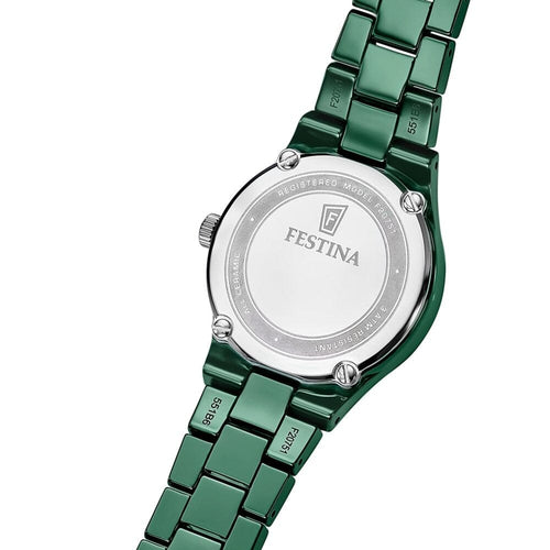 Montre femme Festina Ceramic F20751/6, cadran vert foncé, en céramique vert foncé – Design élégant et minimaliste Femme FESTINA 