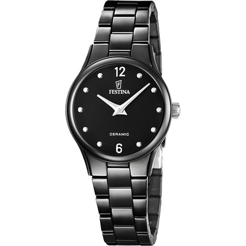 Montre femme Festina Ceramic F20751/7, cadran noir, en céramique noire – Design élégant et minimaliste Femme FESTINA 