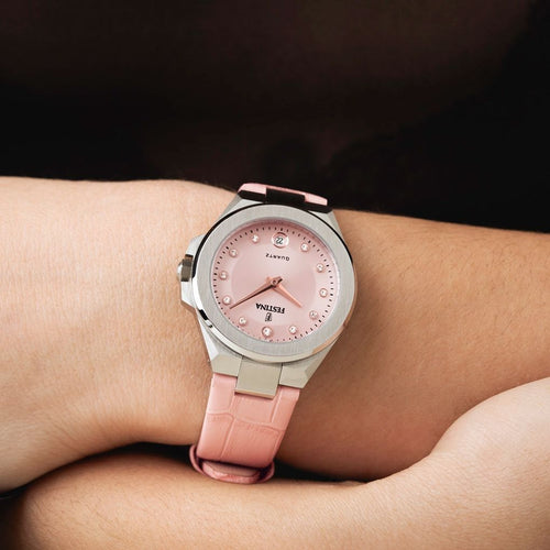 Montre Femme Festina F20701/2 en Cuir Rose Montre Femmes FESTINA 