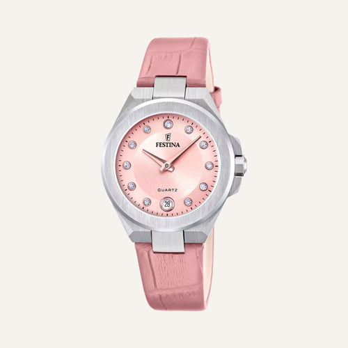 Montre Femme Festina F20701/2 en Cuir Rose Montre Femmes FESTINA 