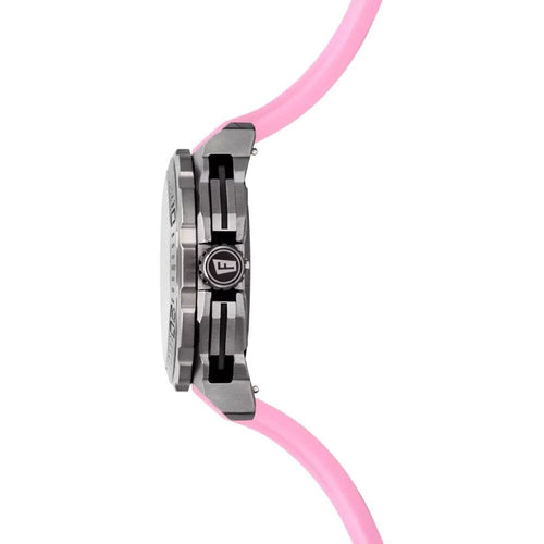 Montre femme Festina F20725/2, cadran noir et rose, boîtier en acier inoxydable, bracelet en silicone rose, chronographe, affichage de la date, mouvement à quartz, design sport Homme FESTINA 
