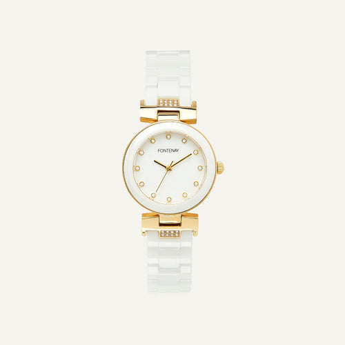 Montre Femme Fontenay Eleanor en Acier Blanc Montres FONTENAY 