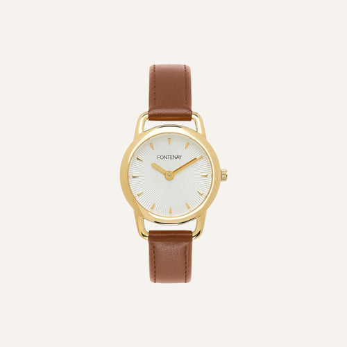 Montre Femme Fontenay Rosanna FPA00702 en Cuir Marron Montres FONTENAY 