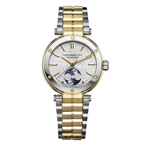 Montre Femme Herbelin Newport 2879BT1N11 Automatique Phase de Lune en Acier et PVD Or Jaune Femme Michel Herbelin 