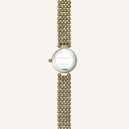 Montre Femme Herbelin Perles 17433BP1N89 en PVD Or Jaune avec Cadran Nacre et Diamants Femme Michel Herbelin 