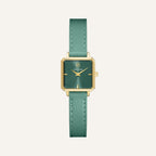 Montre Femme Leonor 072J577 en Acier Doré avec Cadran Vert et Bracelet Cuir Femme PIERRE LANNIER 