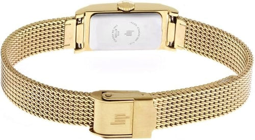 Montre femme Lip Churchill T13, bracelet milanais couleur or, forme rectangulaire 671226 Femme LIP 