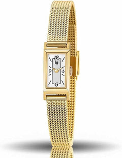 Montre femme Lip Churchill T13, bracelet milanais couleur or, forme rectangulaire 671226 Femme LIP 