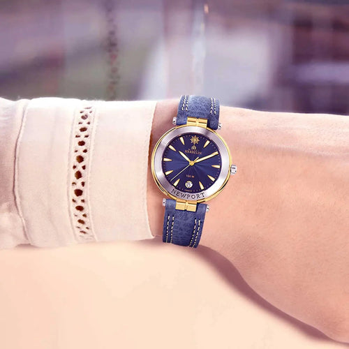 Montre Femme Michel Herbelin Newport HÉRITAGE originals 14255T35 en Cuir BICOLORE & BLEU Femme Michel Herbelin 