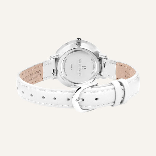 Montre Femme PIERRE LANNIER en Cuir Blanc PIERRE LANNIER 