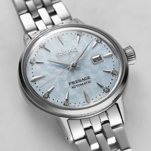 Montre femme Seiko Presage Cocktail SRE007J1, cadran argenté, boîtier en acier inoxydable – Automatique, design élégant Homme SEIKO 