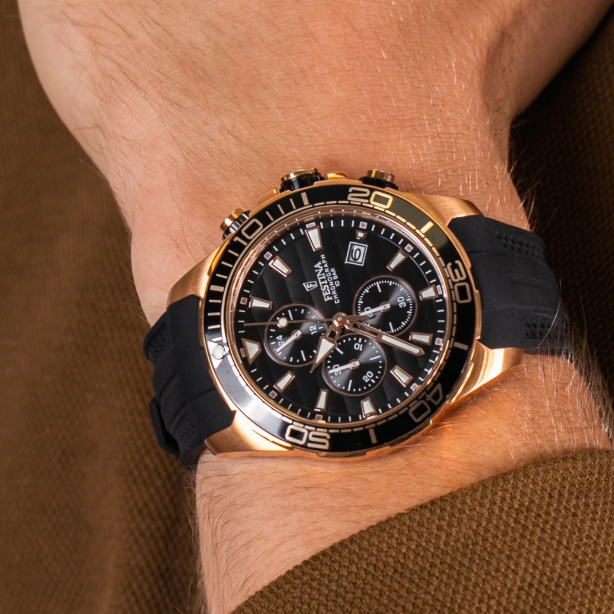 Montre Homme Festina F20367/1 en Caoutchouc Noir Leurelor