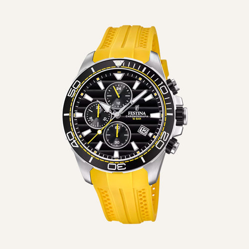 Montre Homme Festina F20370/2 en Caoutchouc Jaune Montres FESTINA 