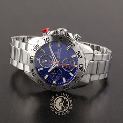 Montre homme Festina F20457/2, cadran bleu, bracelet en acier inoxydable, chronographe, affichage de la date, mouvement à quartz, design sport Homme FESTINA 