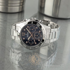Montre homme Festina F20603/3, cadran bleu, bracelet en acier inoxydable, chronographe, affichage de la date, mouvement à quartz, design sport classique. Homme FESTINA 