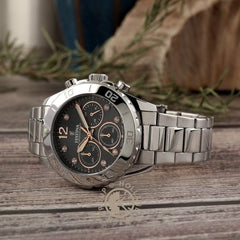 Montre homme Festina F20603/6, cadran noir, bracelet en acier inoxydable, chronographe, affichage de la date, mouvement à quartz, design sport élégant. Homme FESTINA 