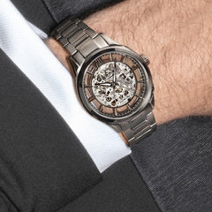 Montre homme Festina F20632/1 à cadran squelette, bracelet en acier inoxydable, mouvement automatique, design cœur ouvert, style classique et luxueux Homme FESTINA 