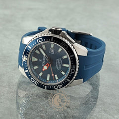 Montre homme Festina F20664/1, cadran bleu, boîtier en acier inoxydable, bracelet en silicone bleu, affichage de la date, mouvement à quartz, style plongeur, design sportif. Homme FESTINA 