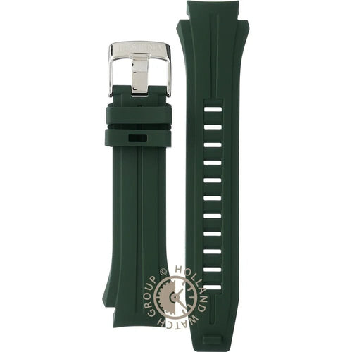 Montre homme Festina F20664/2, cadran vert, boîtier en acier inoxydable, bracelet en silicone vert, affichage de la date, mouvement à quartz, style plongeur, design sportif. Homme FESTINA 