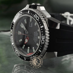 Montre homme Festina F20664/3, cadran noir, boîtier en acier inoxydable, bracelet en silicone noir, affichage de la date, mouvement à quartz, style plongée sportive Homme FESTINA 