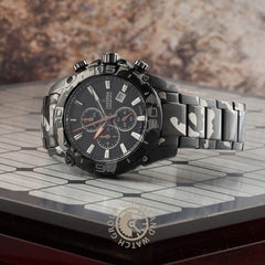 Montre homme Festina F20710/1, cadran noir, boîtier en acier inoxydable, chronographe, affichage de la date, mouvement à quartz, design sport classique. Homme FESTINA 