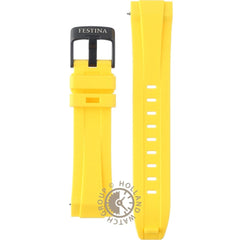Montre homme Festina F20725/1, cadran noir et jaune, boîtier en acier inoxydable, bracelet en silicone jaune, chronographe, affichage de la date, mouvement à quartz, design sport Homme FESTINA 