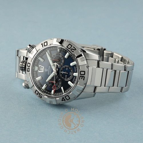 Montre homme Festina F20743/1, cadran bleu, acier inoxydable – Chronographe sport Homme FESTINA 