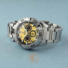 Montre homme Festina F20743/4, cadran jaune, acier inoxydable – Chronographe sport Homme FESTINA 