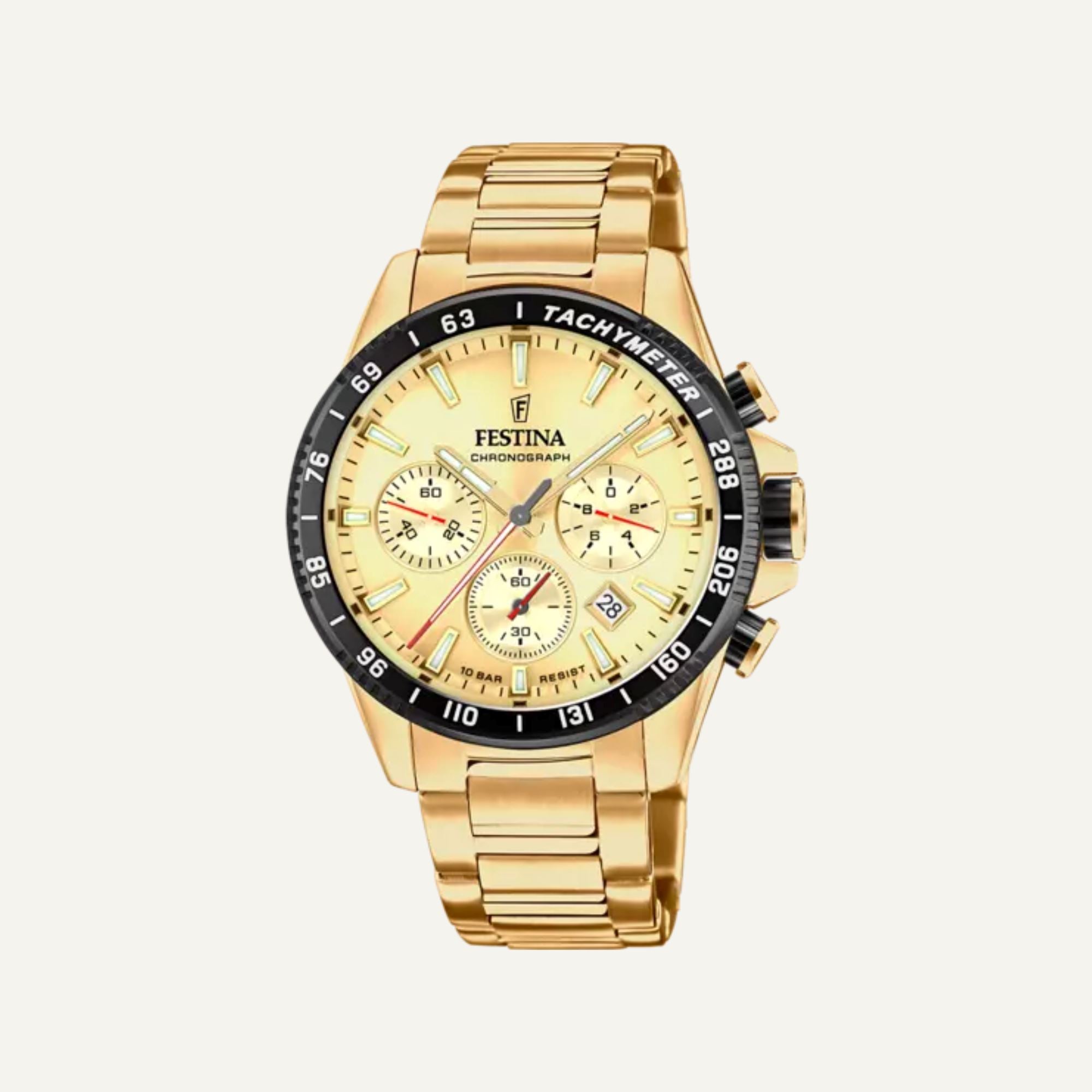 Montre Homme Festina Timeless Chronograph F20634/6 en Acier GOLD