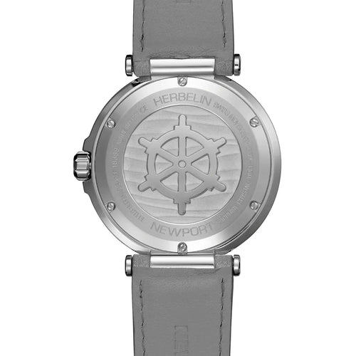 Montre Homme Herbelin Newport Élégance 18389A22GR en Acier et Cuir Gris Homme Michel Herbelin 