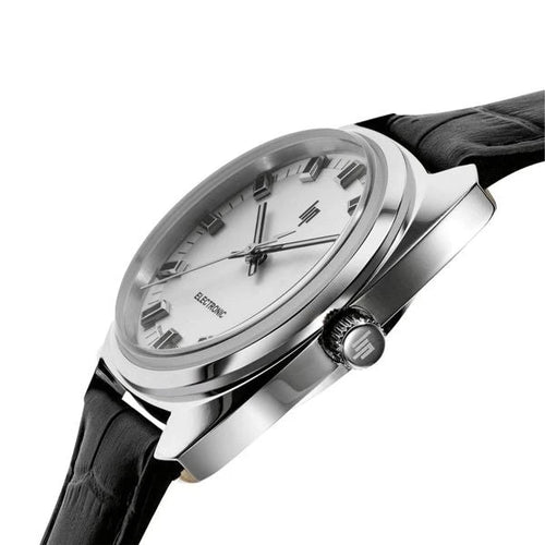 Montre homme Lip Général de Gaulle 35 671877, cadran blanc, bracelet en cuir noir – Design classique et élégant Homme LIP 