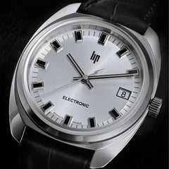 Montre homme Lip Général de Gaulle 35 671877, cadran blanc, bracelet en cuir noir – Design classique et élégant Homme LIP 