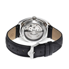 Montre homme Lip Général de Gaulle 35 mm 671880, cadran blanc, bracelet en cuir noir – Design classique en acier inoxydable Homme LIP 