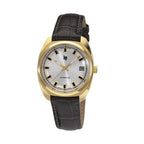 Montre homme Lip Général de Gaulle 35 mm 671881, cadran argenté, boîtier doré, bracelet en cuir noir – Design classique et élégant Homme LIP 