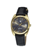 Montre homme Lip Général de Gaulle 671878, cadran noir, boîtier doré, bracelet en cuir noir – Design classique et élégant Homme LIP 
