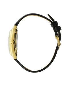 Montre homme Lip Général de Gaulle 671878, cadran noir, boîtier doré, bracelet en cuir noir – Design classique et élégant Homme LIP 