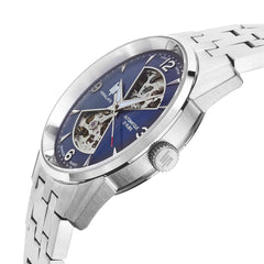 Montre homme Lip Himalaya Sablier 671712, cadran bleu, acier inoxydable – Mouvement squelette automatique Homme LIP 