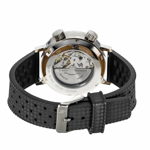 Montre homme Lip Nautic Ocean 671854, cadran bleu, bracelet en cuir noir – Design sport classique Homme LIP 