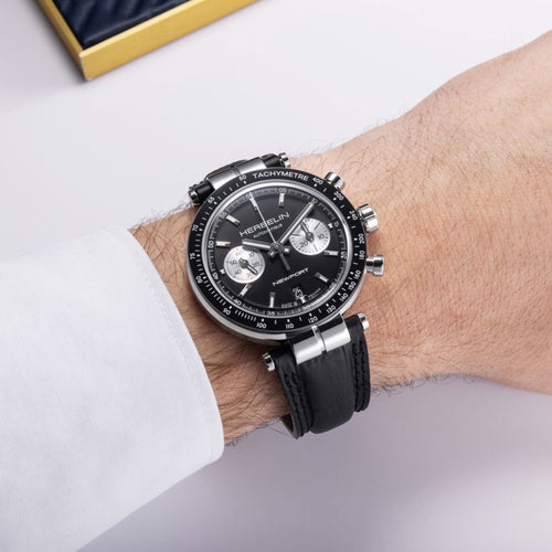 Montre Homme Michel Herbelin Newport Chrono Héritage Bicompax 256ACN24 en Cuir Homme Michel Herbelin 