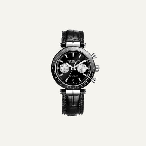 Montre Homme Michel Herbelin Newport Chrono Héritage Bicompax 256ACN24 en Cuir Homme Michel Herbelin 