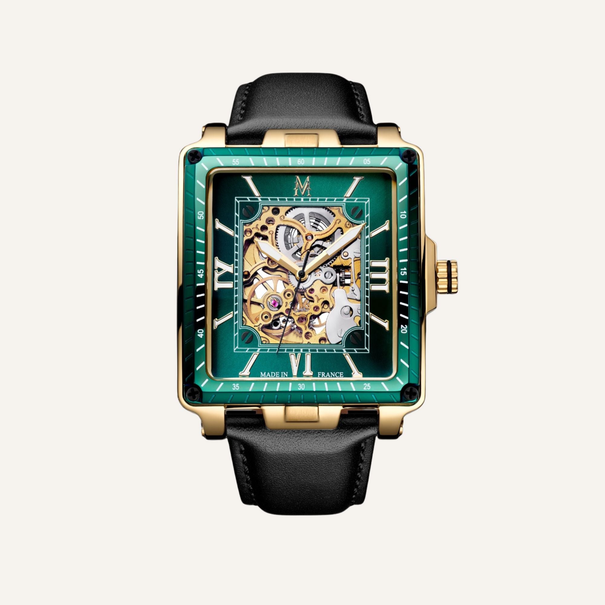 Montre Automatique Homme - Cadran Noir, Boîtier Noir, Style Sobre Et élégant