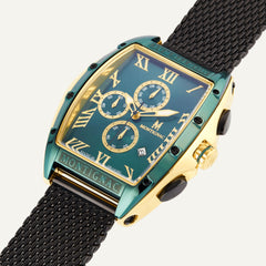 Montre Homme Montignac Quartz Milanais noir MOW801 Tonneau Vert Homme MONTIGNAC 