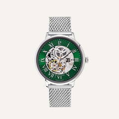 Montre Homme Pierre Lannier 323D171 Automatique en Acier avec Cadran Vert et Bracelet Milanais Homme PIERRE LANNIER 
