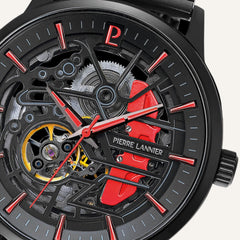 Montre Homme Pierre Lannier 345A459 Paddock en Acier Noir avec Cadran Squelette Homme PIERRE LANNIER 