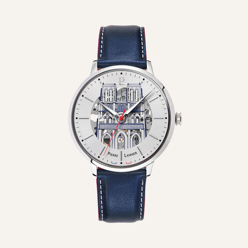 Montre Homme Pierre Lannier Cœur Battant 300A126 en Cuir Bleu Montres PIERRE LANNIER 