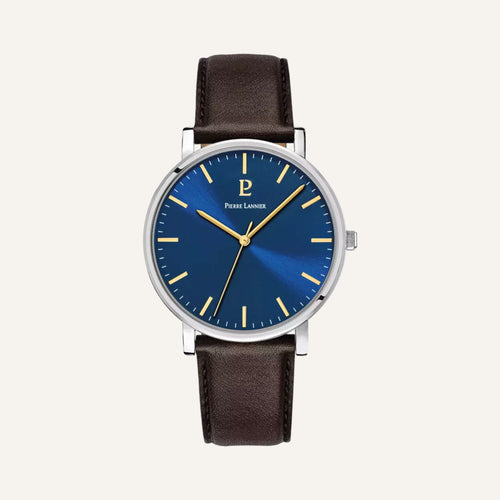 Montre Homme PIERRE LANNIER Essential 217G164 en Cuir Brun Montres PIERRE LANNIER 