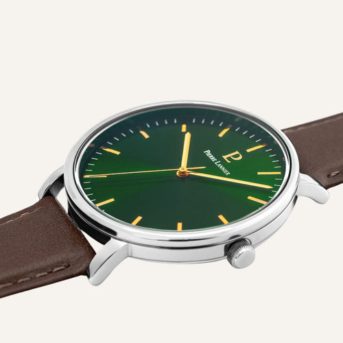 Montre Homme PIERRE LANNIER Essential 217G174 en Cuir Brun Montres PIERRE LANNIER 