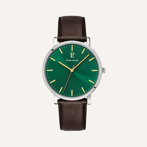 Montre Homme PIERRE LANNIER Essential 217G174 en Cuir Brun Montres PIERRE LANNIER 